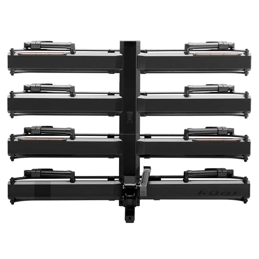 Kuat Piston Pro X Hitch Bike Rack Add-On - 2-Bike LED Lights 4-Pin Plug Kashima Coat Galaxy Gray