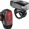 Lezyne KTV Drive Headlight and KTV Pro Smart Taillight Set: Black