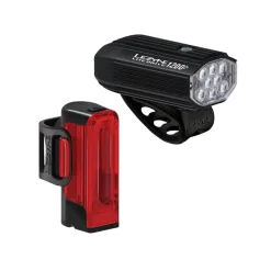 Lezyne Lite Drive 1200+/Strip Drive Pro 400+ Headlight/Taillight Set - Black