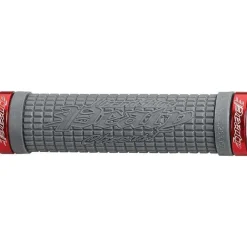 Lizard Skins Peaty Bike Handlebar Grips - Graphite/Red, Lock-On