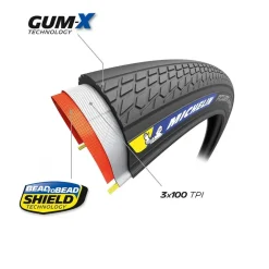 Michelin Power Adventure Classic TS TLR Tire - 700 x 48c