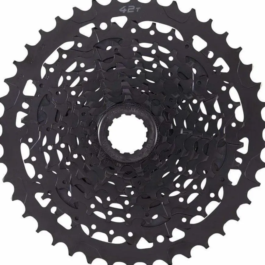 microSHIFT ADVENT Cassette - 9 Speed 11-42t Black ED Coated Alloy Large Cog