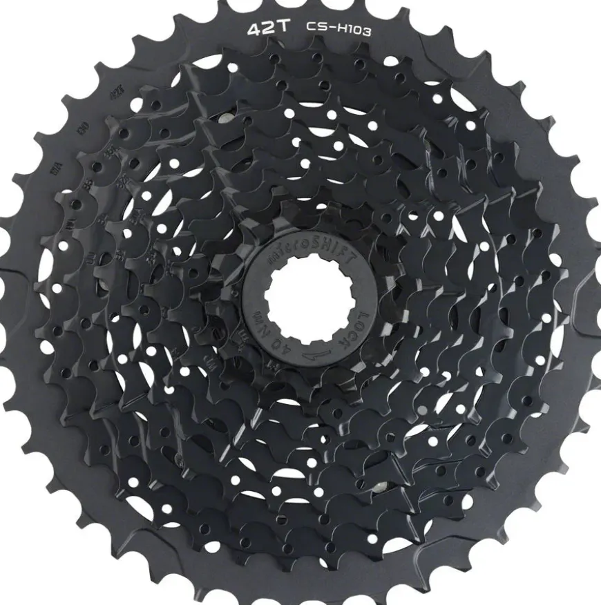 microSHIFT ADVENT X E-Series Cassette - 10 Speed 11-42t BLK ED Coated Alloy Outer Cog