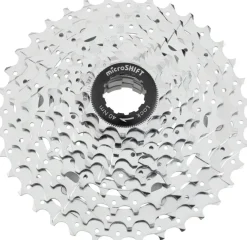 microSHIFT G10 Cassette - 10 Speed 11-36t Chrome Plated With Spider