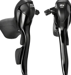 microSHIFT R9 Drop Bar Shift/Brake Lever Set - 3 x 9-Speed Shimano Compatible BLK