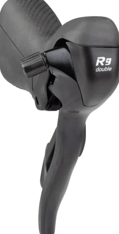microSHIFT R9 Left Drop Bar Shift Lever - Double Shimano Compatible Black