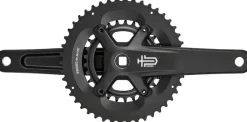 microSHIFT Sword BLK 2x Crankset - 172.mm 9-Speed 46/29t 110/80 Asym BCD JIS Square Taper Spindle Interface BLK
