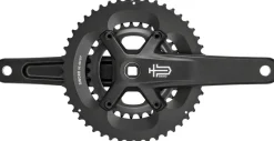 microSHIFT Sword BLK 2x Crankset - 175mm 9-Speed 48/31t 110/80 Asym BCD JIS Square Taper Spindle Interface BLK