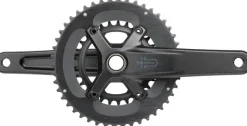 microSHIFT Sword 2x Crankset - 165mm 10-Speed 46/29t 110 Asym BCD 24mm Spindle BLK