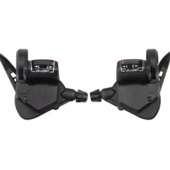 microSHIFT TS38 Thumb-Tap Shifter Set - 7 Speed Triple Optical Gear Indicator Shimano Compatible