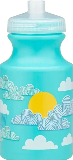 MSW Kids Water Bottle and Cage Kit - Clouds w/ Black Cage