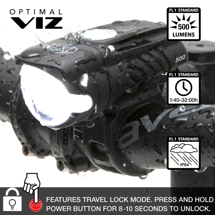 NiteRider Swift 500 and Vmax+ 150 Combo Front and Rear Light Set