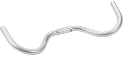 Nitto Moustache Handlebar: 26.0mm Bar Clamp 515mm Width Alloy Silver