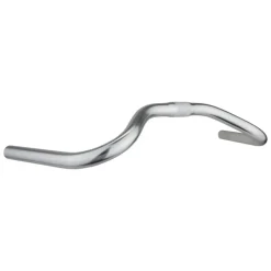 Nitto Swept Back Handlebar 25.4mm Bar Clamp 70 Degree Bend 65mm Rise 485mm Width Alloy Silver