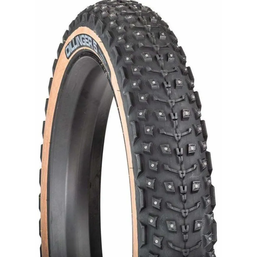 45NRTH Dillinger 5 Tire - 26 x 4.6 Tubeless Folding Tan 60 TPI 258 Concave Carbide Aluminum Studs