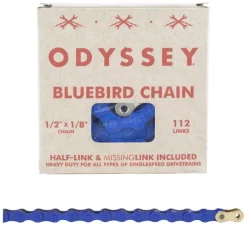 Odyssey Bluebird Chain - Single Speed 1/2" x 1/8" 112 Links Blue