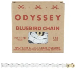 Odyssey Bluebird Chain - Single Speed 1/2" x 1/8" 112 Links White