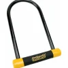 OnGuard BullDog Series U-Lock - 5 x 9", Keyed, Black/Yellow, Includes bracket
