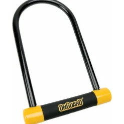 OnGuard BullDog Series U-Lock - 5 x 9", Keyed, Black/Yellow, Includes bracket