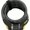 OnGuard Doberman Combo Cable Lock: 6 x 15mm Gray/Black/Yellow
