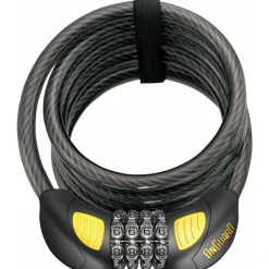 OnGuard Doberman Lighted Combo Bike Cable Lock: 6' x 12 mm