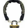 OnGuard Mastiff Chain Lock with Keys: 3.7 x 10mm Black/Yellow