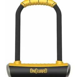 OnGuard PitBull Series Bike U-Lock - 4.5 x 9", Keyed, Black/Yellow, Includes bracket
