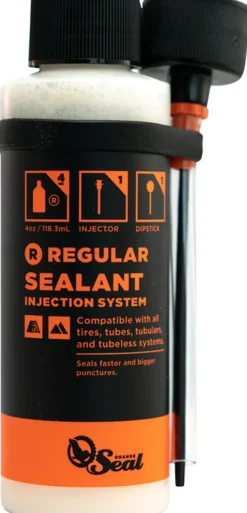 Orange Seal Tubeless Tire Sealant with Twist Lock Applicator - 4oz