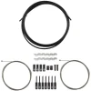 Origin8 Slick Compressionless 2x Gear Cable/Housing Kit Front and Rear 3200mm/2300mm & 2800mm 4mm/1.1mm Black MTB/Road Compressionless
