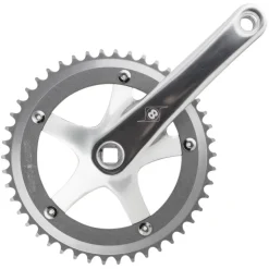 Origin8 Trackstar 165x46 103mm JIS Square Taper crankset silver/silver