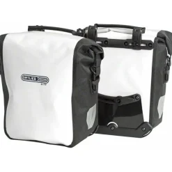 Ortlieb Front-Roller City Front Pannier: Pair~ White/Black