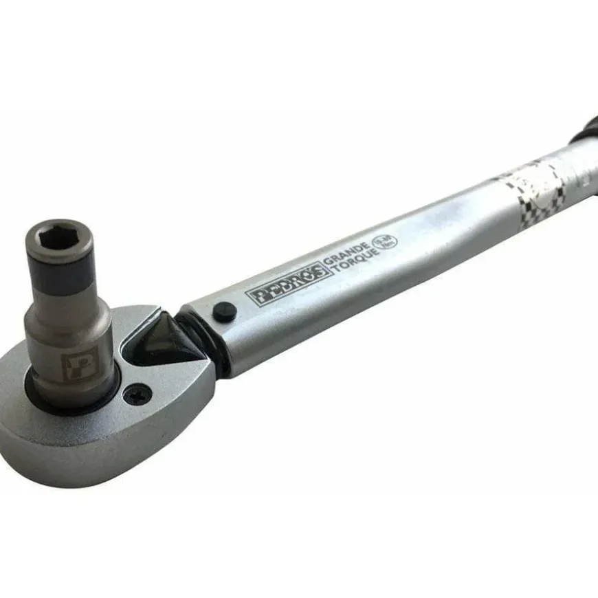 Pedro's Grande Torque Bike Wrench 3/8" Ratcheting Reversible Click-Type Micrometer Scale, 10-80 Nm Range