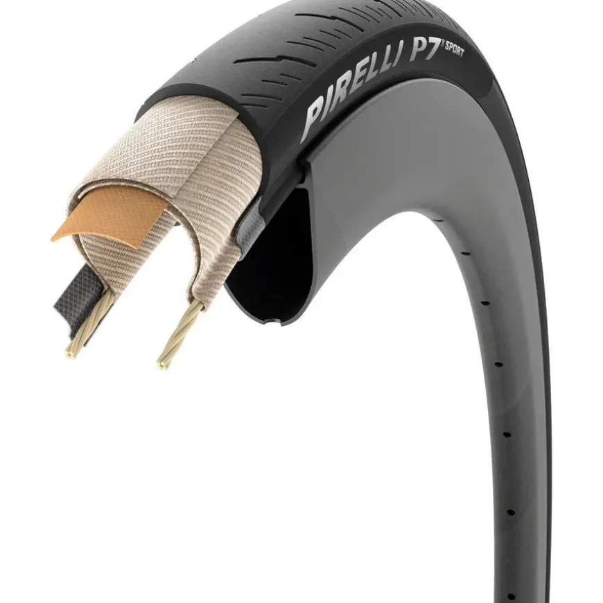 Pirelli P7 Sport Road Bike Tire - 700 x 24, Clincher, Black