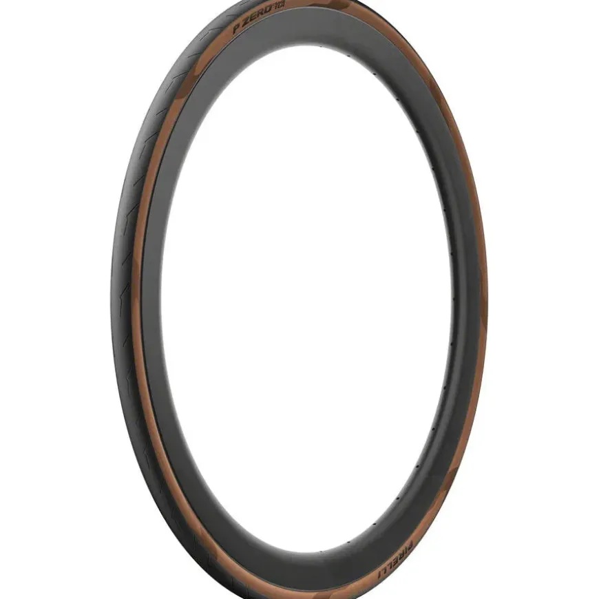 Pirelli P ZERO Race TLR Road Bike Tire - 700 x 28, Tubeless, Classic Tan