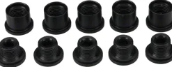 Problem Solvers 8mm Double Chainring Dual Hex BLK Alloy Chainring Bolts Set