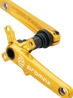 Promax CF-2 Crankset - 170mm 24mm Spindle 2-Piece 68mm English BB Included Gold