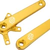 Promax SQ-1 Crank Arm Set - 140mm Square Taper JIS Spindle Interface 110mm BCD Gold