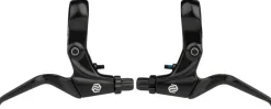 Promax XL-378 Brake Lever Set - Long Pull 2-Finger Tooled Reach Adjust For Linear Pull Brakes BLK