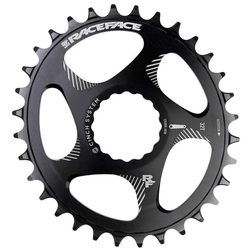 RaceFace Narrow Wide Oval Chainring: Direct Mount CINCH 32t Black