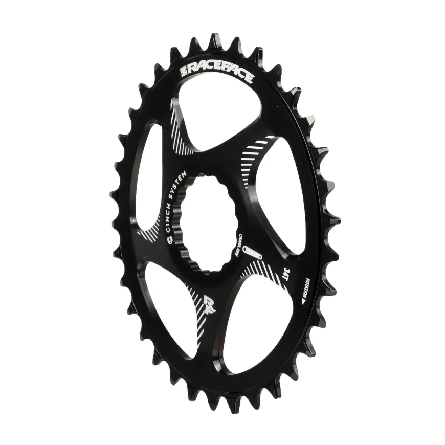 RaceFace Narrow Wide Oval Chainring: Direct Mount CINCH 34t Black