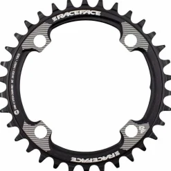 RaceFace RaceFace 1x 104 BCD Hyperglide+ Chainring - 34t 104 BCD 4-Bolt Requires Shimano 12-speed Hyperglide+ Chain 7075 Aluminum BLK