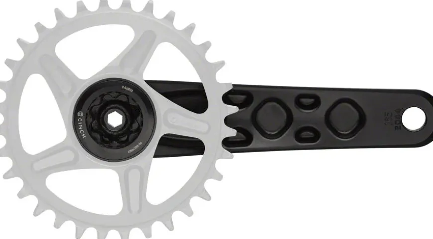 RaceFace Turbine Crankset - 160mm Direct Mount 143mm Spindle CINCH Interface 7050 Aluminum BLK