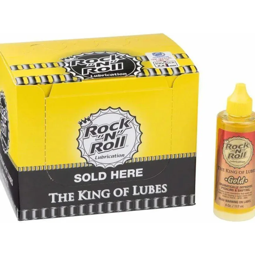 Rock-N-Roll Gold Bike Chain Lube - 4oz Drip POP Box of 12