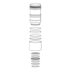 RockShox Monarch High Volume Air Can Assembly 165mm x 38mm B1 PlusRLXX C1 RRTRT3 BLK