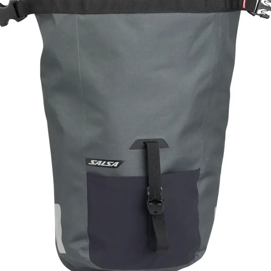 Salsa EXP Series Agave Pannier - 12.5L Roll-Top Gray Each