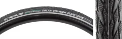 Schwalbe Delta Cruiser Plus Hybrid Tire 700x28C Folding Clincher GreenCompound PunctureGuard 50TPI Black