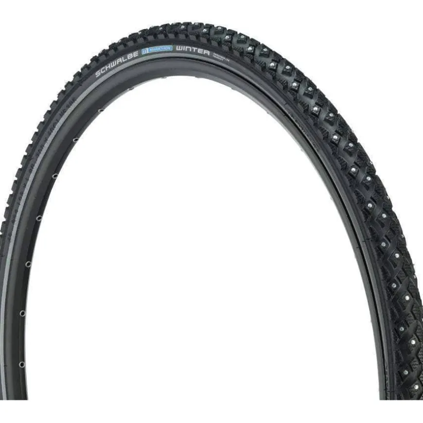 Schwalbe Marathon Winter Plus Bike Tire, Performance Line, Winter Compound, SmartGuard, TwinSkin, 240 Steel Studs - 700 x 40c,