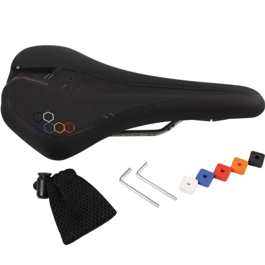 Serfas VAR-2 Chromoly Rails Adjustable Flex Bike Saddle