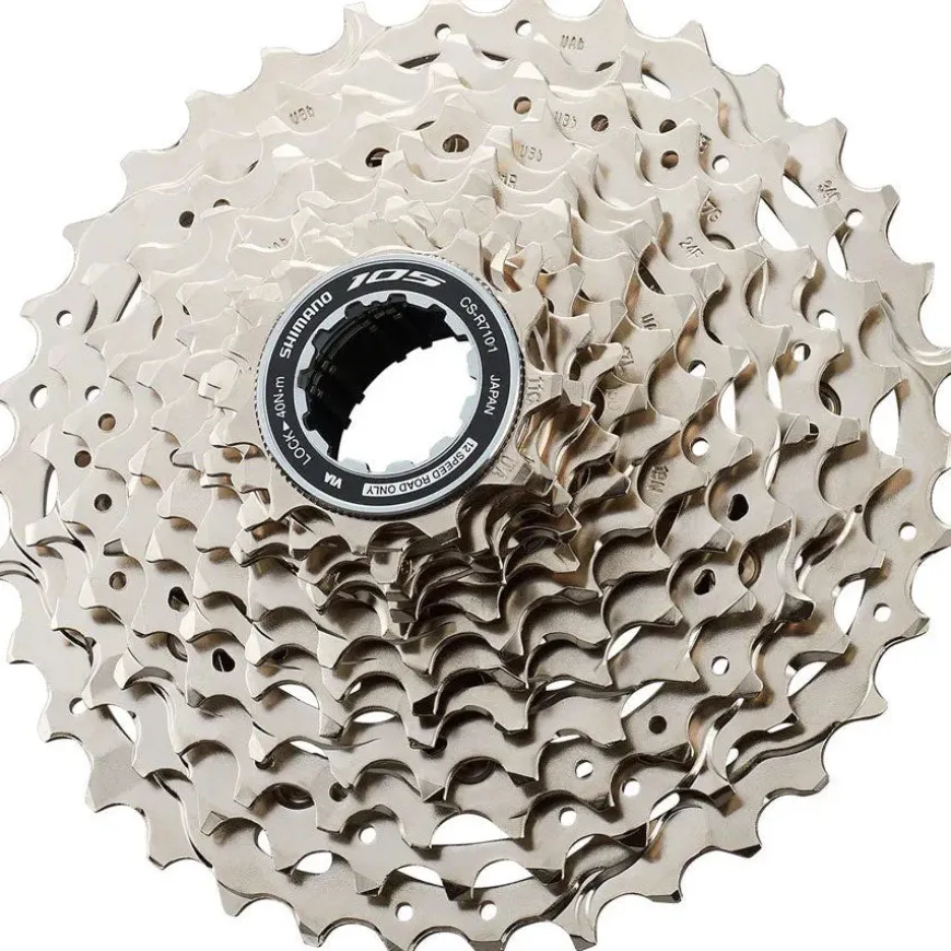 Shimano 105 CS-R7101-12 Cassette - 12-Speed 11-34t HG L2 Silver