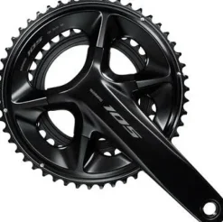 Shimano 105 FC-R7100 Crankset - 165mm 12-Speed 50/34t 110 Asymmetric BCD Hollowtech II Spindle Interface BLK